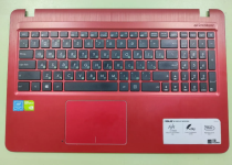 Топкейс с клавиатурой и тачпадом для ноутбука Asus X540LA красный