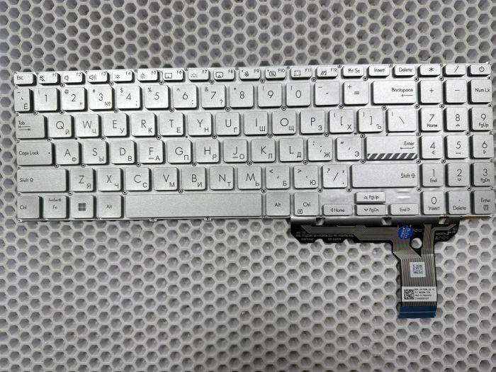 Клавиатура для Asus VivoBook Go 15 X1504 с подсветкой серебристая
