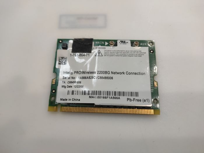 Модуль Wi-fi Sony VGN-S5 (PCG-6H2P) Intel pro 2200BG