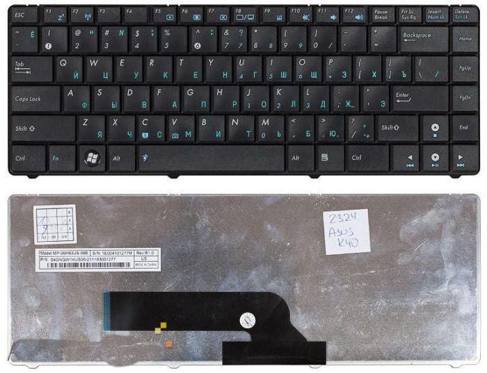 Клавиатура для ноутбука Asus K40 X8AC F82 P80 P81