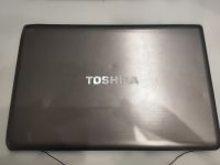 Крышка матрицы Toshiba P850 P855 AP0OT000F01 серая, металлическая, есть незначительные вмятины