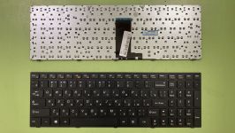 Клавиатура для ноутбука Lenovo B5400, M5400 черная с серебристой рамкой