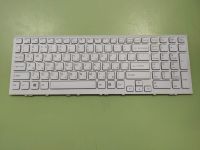 Клавиатура для ноутбука Sony VPC-EL белая с рамкой