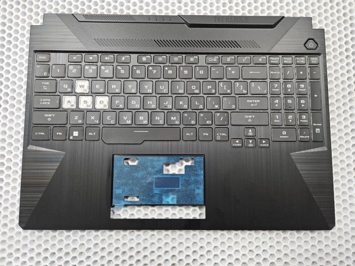 Верхняя часть корпуса(топкейс) с клавиатурой RGB Asus FX506 c решеткой выдува сбоку без тачпада