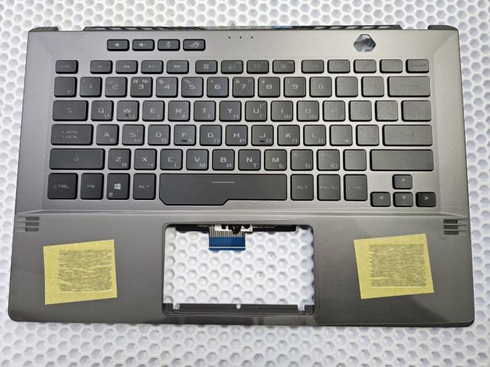 Верхняя часть корпуса (топкейс) с клавиатурой для ноутбука Asus ROG Zephyrus G14 GA401 черный