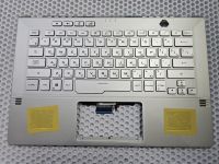 Верхняя часть корпуса (топкейс) с клавиатурой для ноутбука Asus ROG Zephyrus G14 GA401 серебро