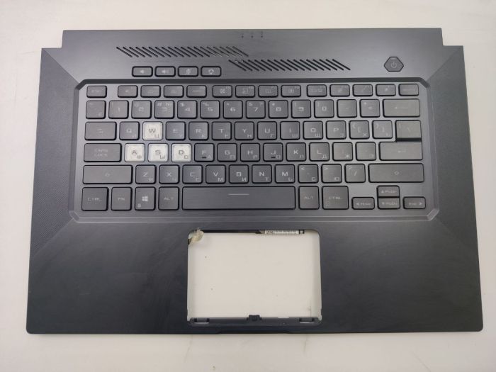 Верхняя часть корпуса (топкейс) для ноутбука ASUS FX516P с клавиатурой (белая подсветка) p/n: 6051B1444801 (имеет царапину)