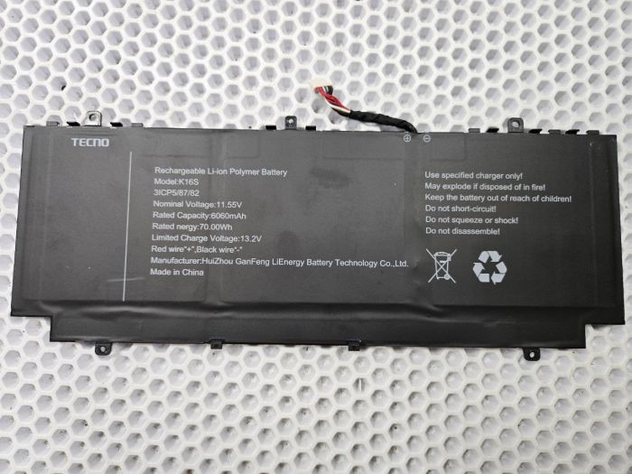 Аккумулятор K16S для Tecno Megabook K16S 13th (износ 8%)