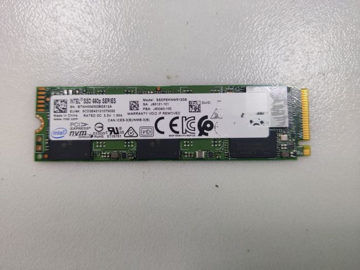 Твердотельный накопитель NVME Intel SSDPEKNW512G8 512GB