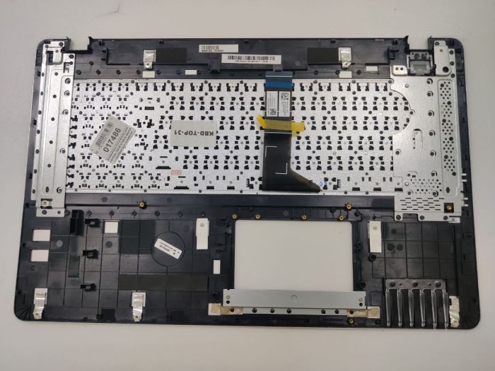 Верхняя часть корпуса (топкейс) с клавиатурой ноутбука Asus X705LN серебристый