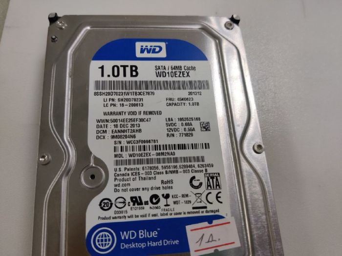 Жесткий диск 3.5" WD WD10EZEX 1TB БУ