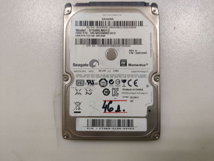 Жесткий диск 2.5" Seagate ST500LM012 500гб бу