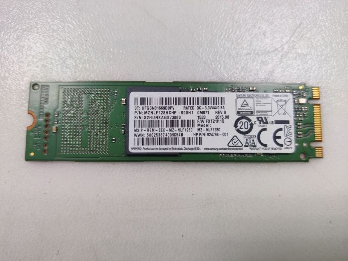 Твердотельный накопитель SSD Samsung 128гб MZNLF128HCHP-000H1 - 128GB M.2 2280 SATA III NGFF