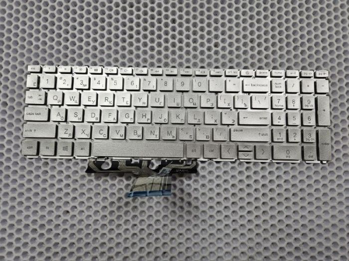 Клавиатура для ноутбука HP 15-EH 15-EG серебро, с подсветкой