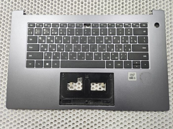 Верхняя часть корпуса (топкейс) для ноутбука Honor MagicBook X15 BBR-WAH9 с клавиатурой DTP51661UBX 37H98TCBR80 серый, царапины