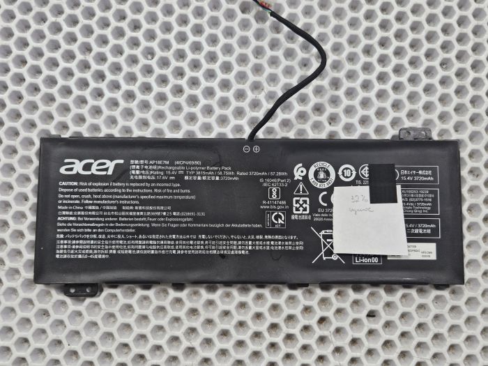 Аккумулятор для ноутбука Acer (AP18E7M) Nitro 7 AN715-51 ориг, бу, износ 32%