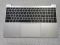Верхняя часть корпуса (топкейс) для китайского ноутбука с клавиатурой серебристый