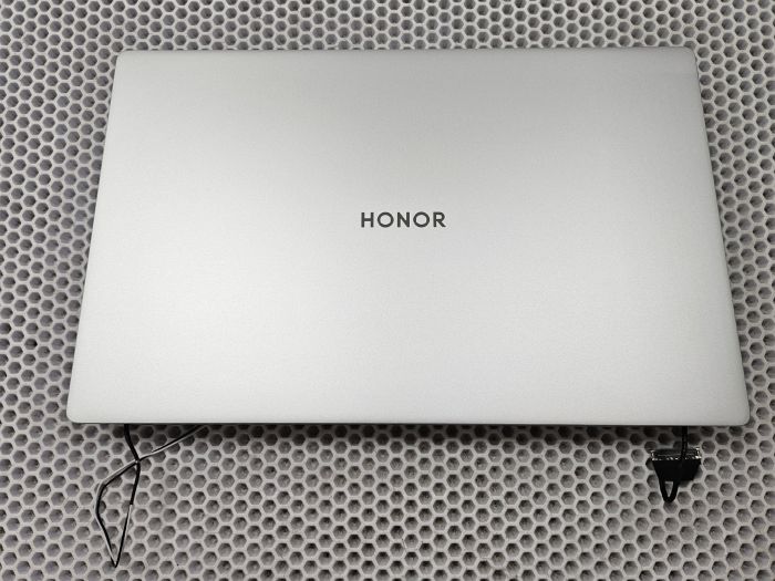 Крышка матрицы для Honor MagicBook 16 HYM-W56 серебристая с матрицей, рамкой, шлейфом матрицы и веб камерой