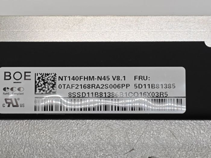 Матрица NT140FHM-N45 V 8.1 N140HCA-EAC Rev.C4 с потёртостью и отпечатком клавиатуры