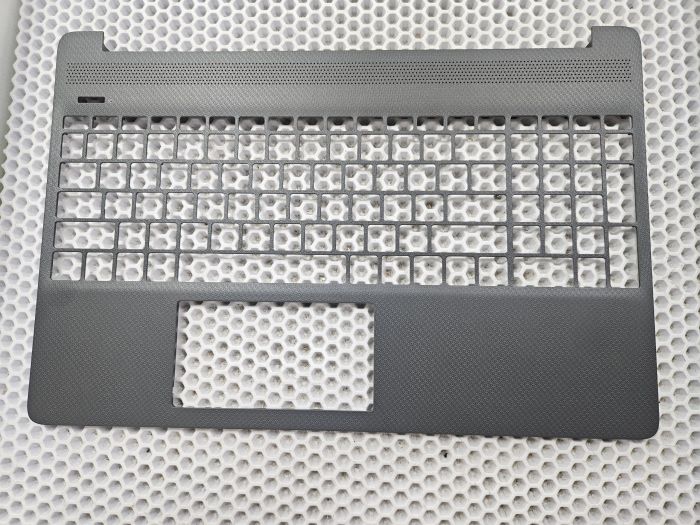 Верхняя часть корпуса (топкейс) для HP 15s-eq серый без клавиатуры, без толкателя кнопки включения