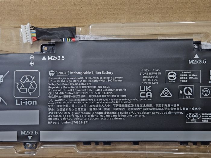 Аккумуляторная батарея для ноутбука HP ENVY x360 13-ay (BN03XL) 11.55V 4195mAh