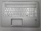 Верхняя часть корпуса (топкейс) с клавиатурой для ноутбука Hp Envy 17-AE 6070b1167201 серебро (подклеена футорка)