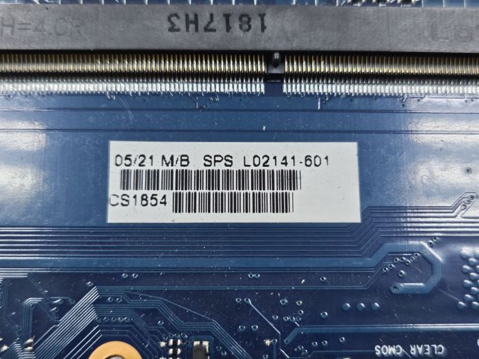 Материнская плата HP L02141-601 (Intel Core i7-8550U, NVIDIA GeForce MX150 2GB, 2 слота DDR4)