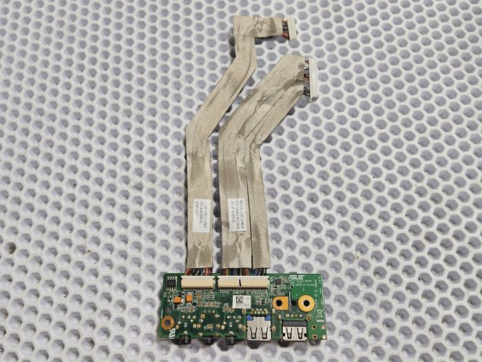 Дочерняя плата 69N0GLA11A04-01 с USB и аудио для ноутбука Asus N71J со шлейфами
