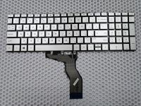 Клавиатура для HP 15s-fq, 15s-eq, 15-dy, 15-bs серебристая, с подсветкой