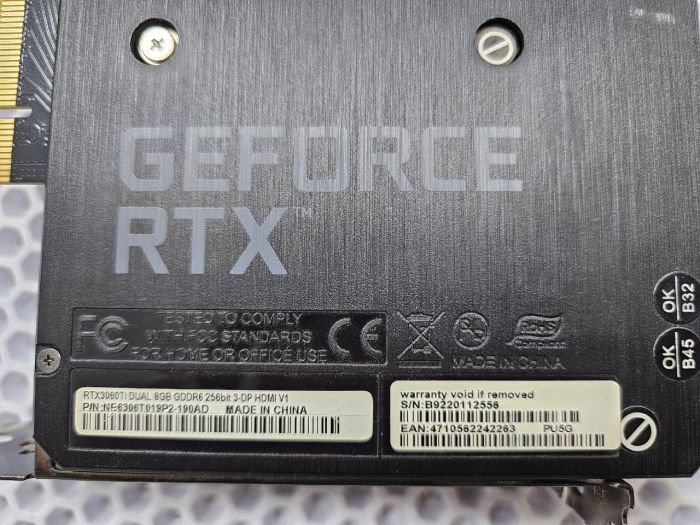 Видеокарта Geforce RTX3060Ti 8GB