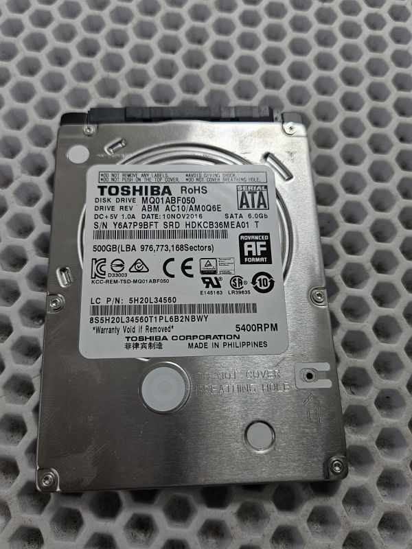 Жесткий диск HDD 2.5" Toshiba MQ01ABF050 500 ГБ бу