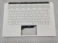 Верхняя часть корпуса (топкейс) с клавиатурой для MSI Stealth 15M A11SEK (MS-1562) металл, белый
