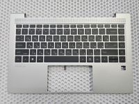 Верхняя часть корпуса (топкейс) для HP ProBook 440 G10 445 G10 с подсветкой, серебро