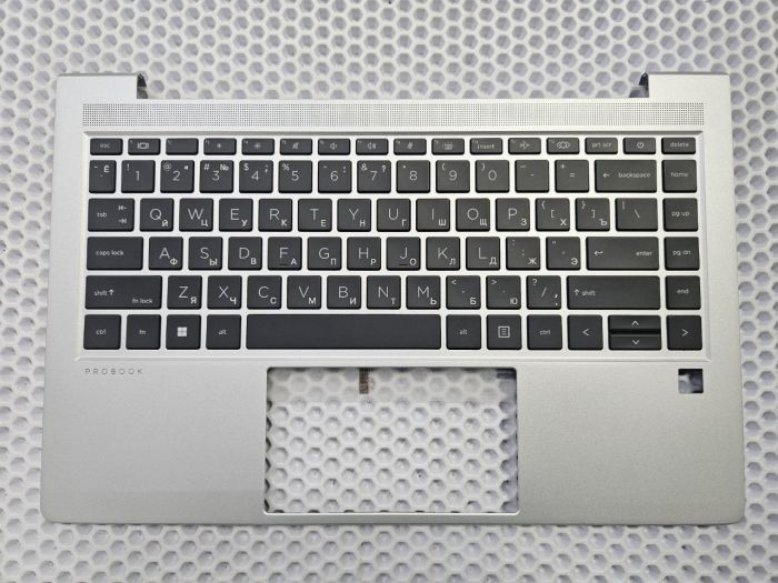 Верхняя часть корпуса (топкейс) для HP ProBook 440 G10 445 G10 с подсветкой, серебро