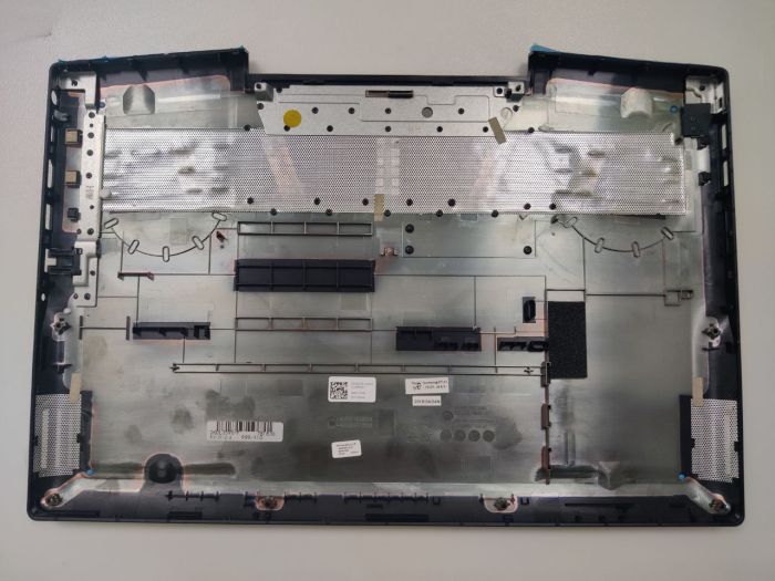Нижняя часть корпуса (поддон) Dell G3 3590 0G4V93  460.0H70H.0003  черный, ножки голубого цвета