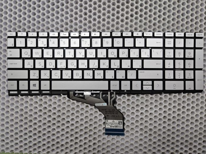 Клавиатура HP Pavilion 15-cs серебро, с подсветкой