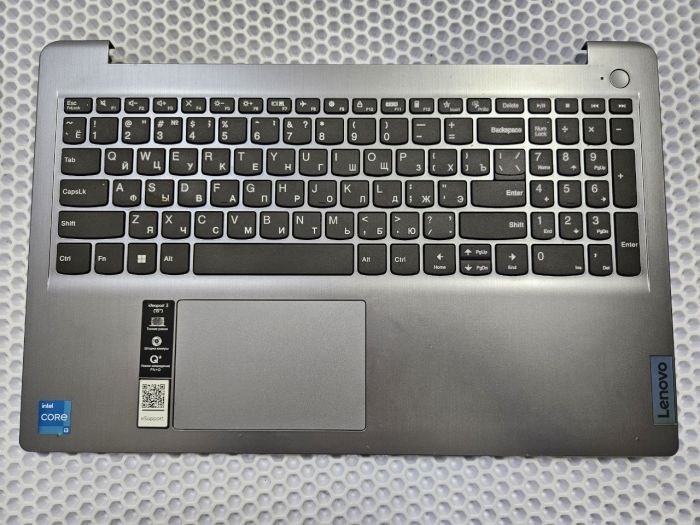 Верхняя часть корпуса (топкейс) для ноутбука Lenovo IdeaPad 3 15ITL6 с клавиатурой серый (имеет небольшие дефекты по внешнему виду)