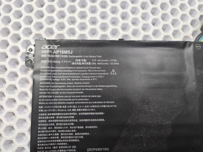 Аккумулятор для ноутбука Acer (AP16M5J) Aspire A315-51 бу, ориг, износ 33%