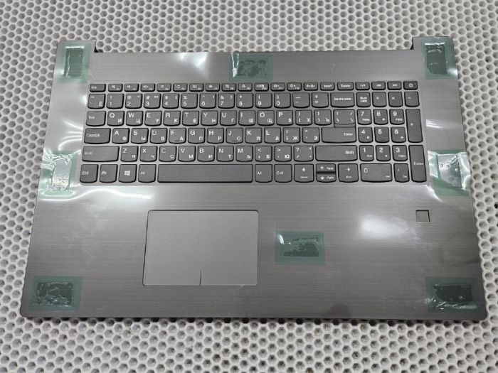 Топкейс Lenovo 320-17 330-17 AP143000700 серый, с клавиатурой, с тачпадом, с шлейфом тачпада, с разъемом HDD, с сканером отпечатка