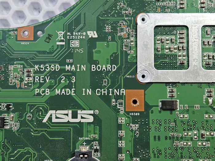 Материнская плата Asus K53SD rev. 2.3 без видеочипа, заменен разъем питания