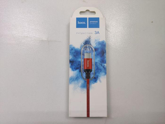 Кабель USB - Lightning в оплетке (Red 2m) HOCO X14