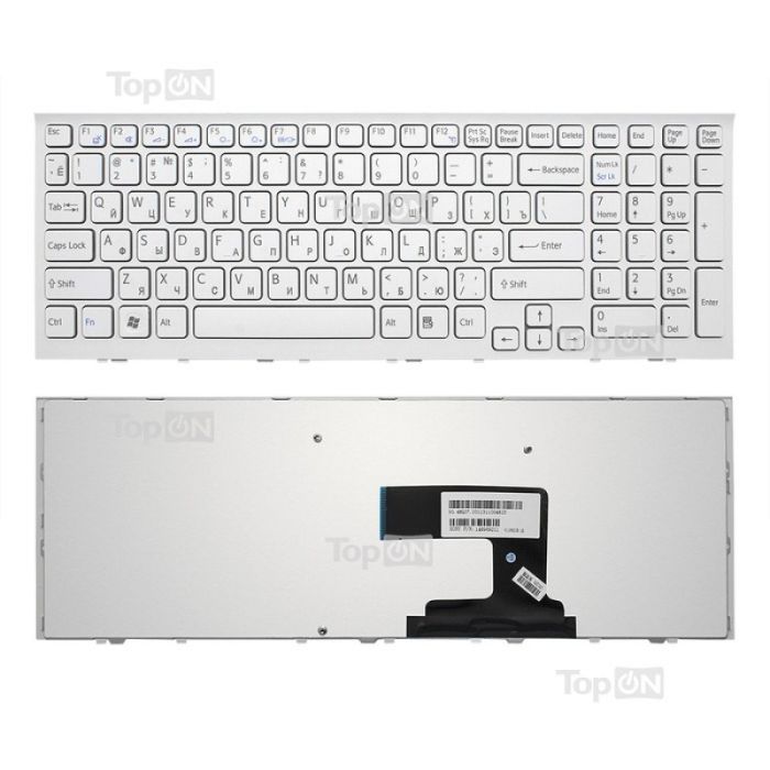 Клавиатура для ноутбука Sony VPC-EL белая