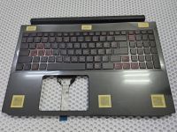 Верхняя часть корпуса (топкейс) с клавиатурой для ноутбука Acer Nitro 5 AN515-45 с красной подсветкой