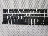 Клавиатура для ноутбука Asus A42, K42, UL30 с серебристой рамкой