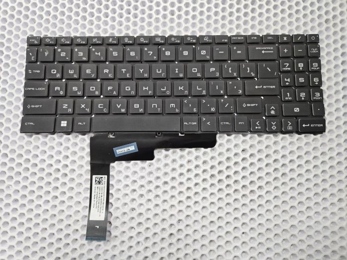 Клавиатура для MSI Katana GF76 B12UCR черная c белой подсветкой