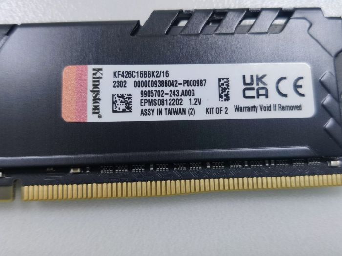 Оперативная память Kingston Fury  Beast Black DDR4 8Gb 2666 MHz DIMM KF426C16BBK2/16