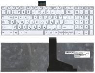 Клавиатура для ноутбука Toshiba C850, L850, P850 белая с рамкой