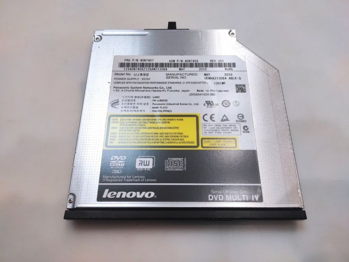 Оптический привод с крышкой заглушкой Lenovo Thinkpad T400s UJ892 p/n 45N7457 45N7456