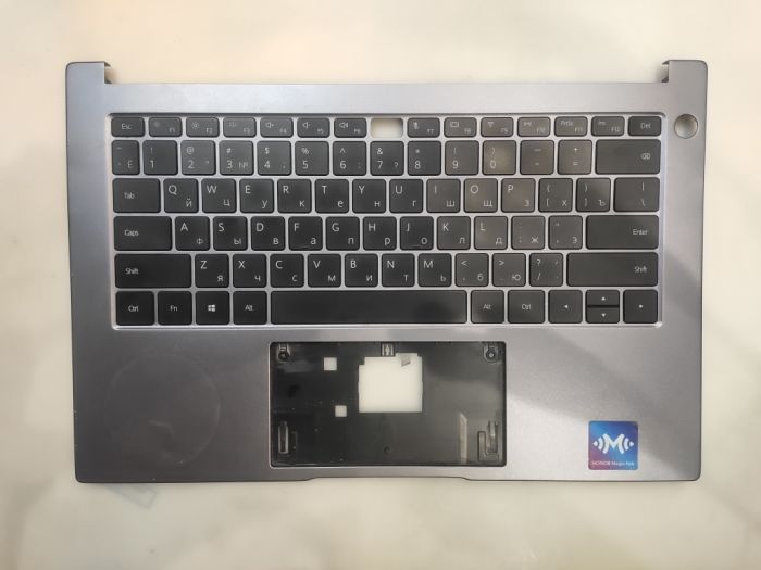 Клавиатура Honor matebook d14 с подсветкой, проверена, HUAWEI MagicBook Pro HBL-W19 HBL-W29 HLY-W29R  P/N 2H-BCQRUH80121  БУ, с разбора, продается с топкейсом, без тачпада, топкейс можно использовать, имеет небольшой изгиб