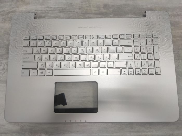 Asus Vivobook N752 N752VX 13NB0AY1AM0131, 13N0-T2A0631, 13NB0AY1AM0111, 13NB0AY0P02211-1, 0KN0-SU1RU16  Новый  Цвет серебро  Металлический  С клавиатурой, с подсветкой  Без тачпада